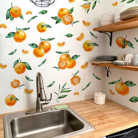MS513 水果橘子石榴创意墙贴客厅厨房餐厅背景家居墙装饰墙贴画