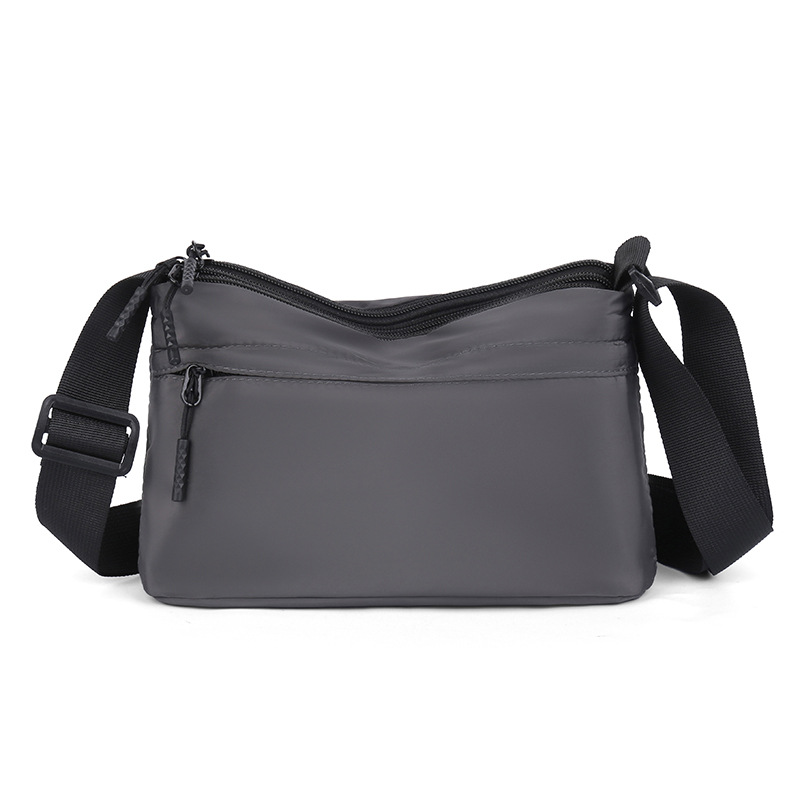 In-Stock New Men's Bag with Trendy Texture, Waterproof Oxford Fabric, Ultra-Light, Multi-Pocket, Large Capacity, Single Shoulder Crossbody Bag