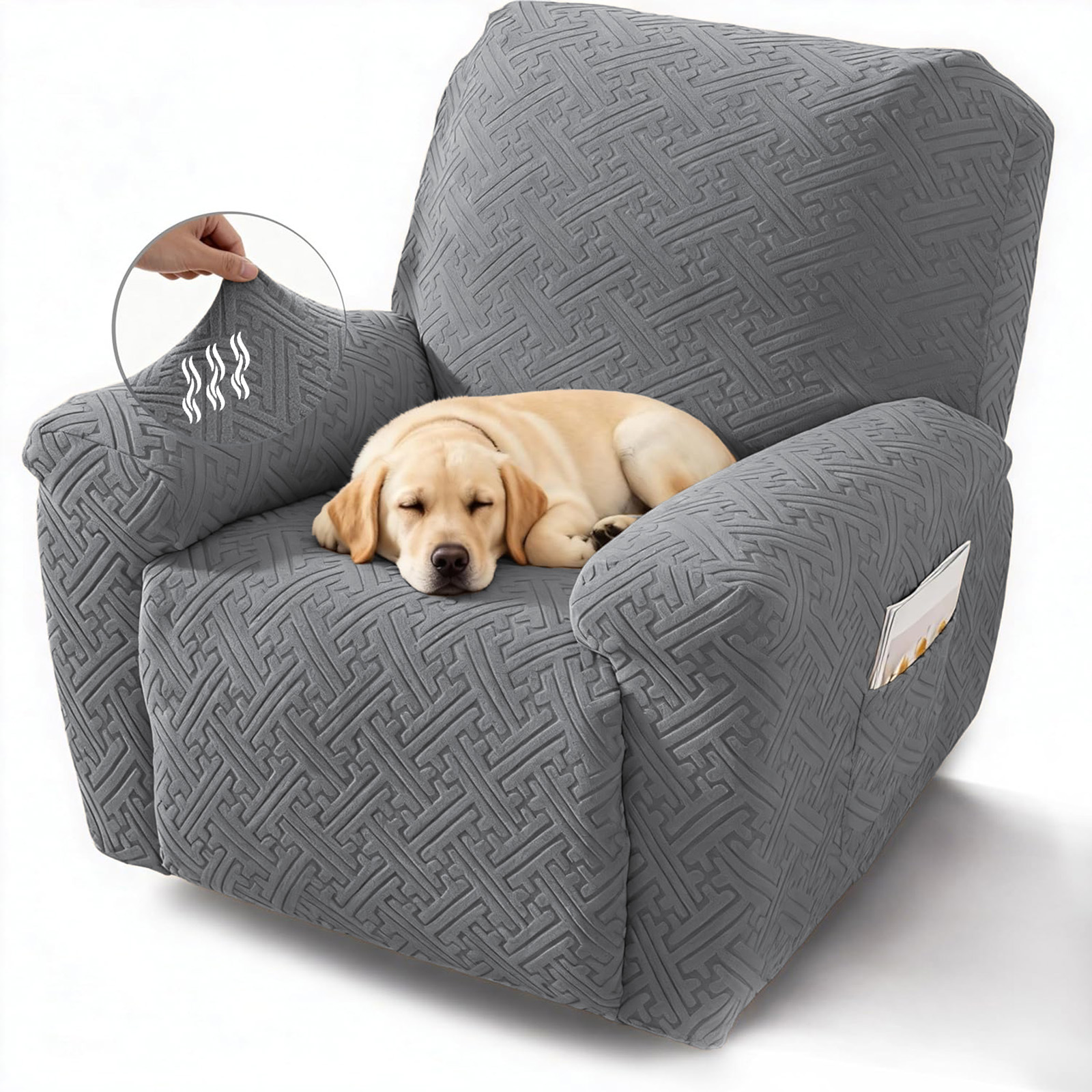 Style minimaliste européen, romantique français, housse de canapé extensible, résistante aux rayures, antidérapante, lavable et élastique, adaptée aux animaux de compagnie_voghion.com