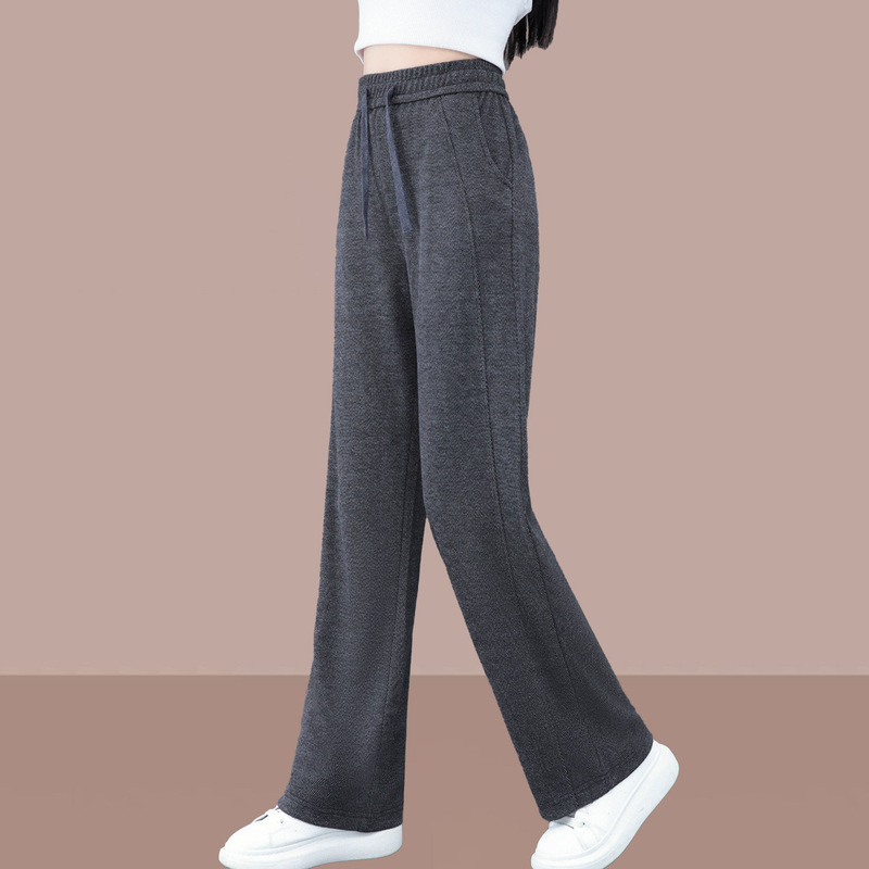 High-Quality Straight-Leg Sports Pants for Women, Loose Long Pants, Spring and Autumn 2026 New Style, High-Waisted, Drapey, Casual Wide-Leg Pants for Autumn and Winter High-Quality Straight-Leg Sports Pants for Women, Loose Long Pants, Spring and Autumn 2026 New Style, High-Waisted, Drapey, Casual Wide-Leg Pants for Autumn and Winter