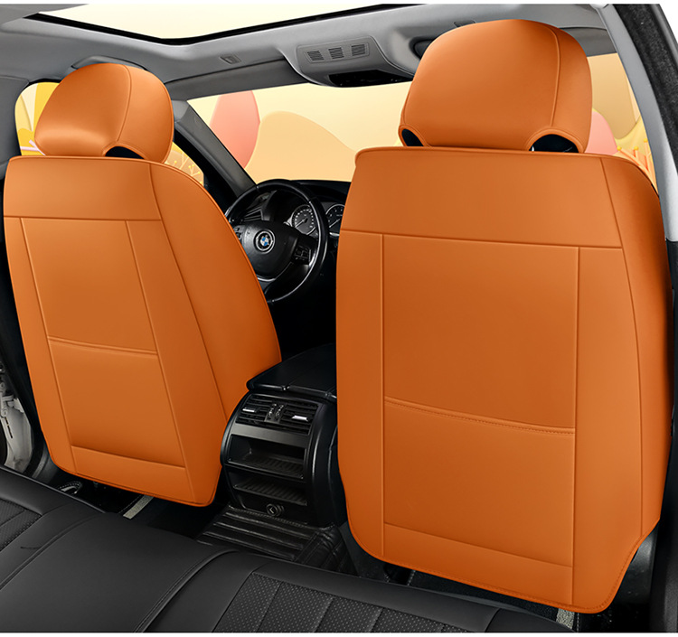Car Seat Cushion Full Surround Leather New Model Car Seat Cover Universal for All Seasons Five-Seater Leather Special Seat Cushion Cover
