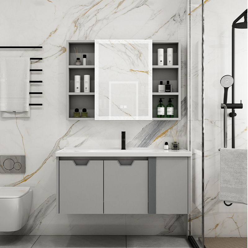 Nuevo gabinete de baño de panal de abeja grueso cerámica integral lavabo moderno simple lavabo