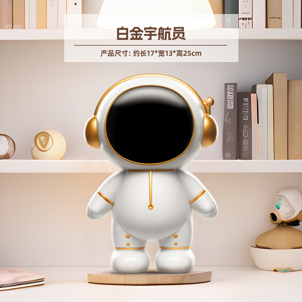 Alcancía juguete espacio luz astronauta clave alcancía de dibujos animados espacio muñeca noche luz escritorio Decoración
