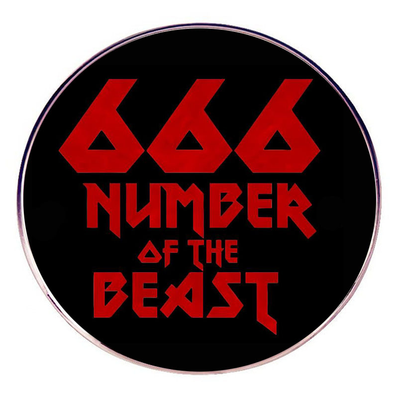 666 야수 번호 브로치 록 음악 앨범 핀 배지 금속 합금 배지 액세서리