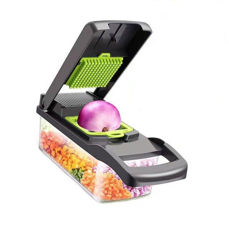 Cortar la cocina, cortar verduras, cortar papas, cortar granos, multifuncional nuevo rábano raspado, cortador de cebolla