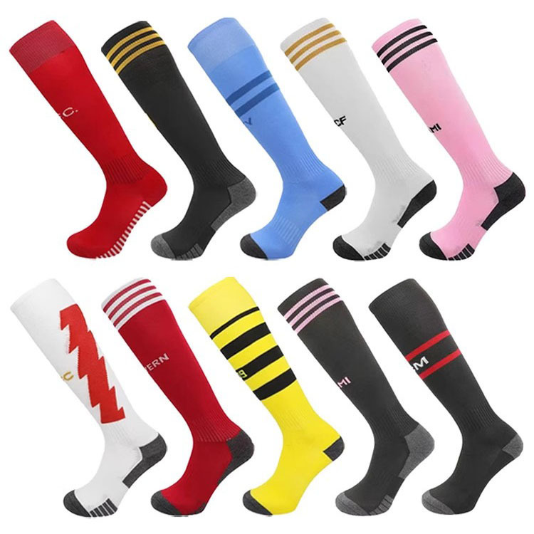 In stock 23-24 season long football socks adult children's club sweat-absorbent wear-resistant towel bottom sports socks