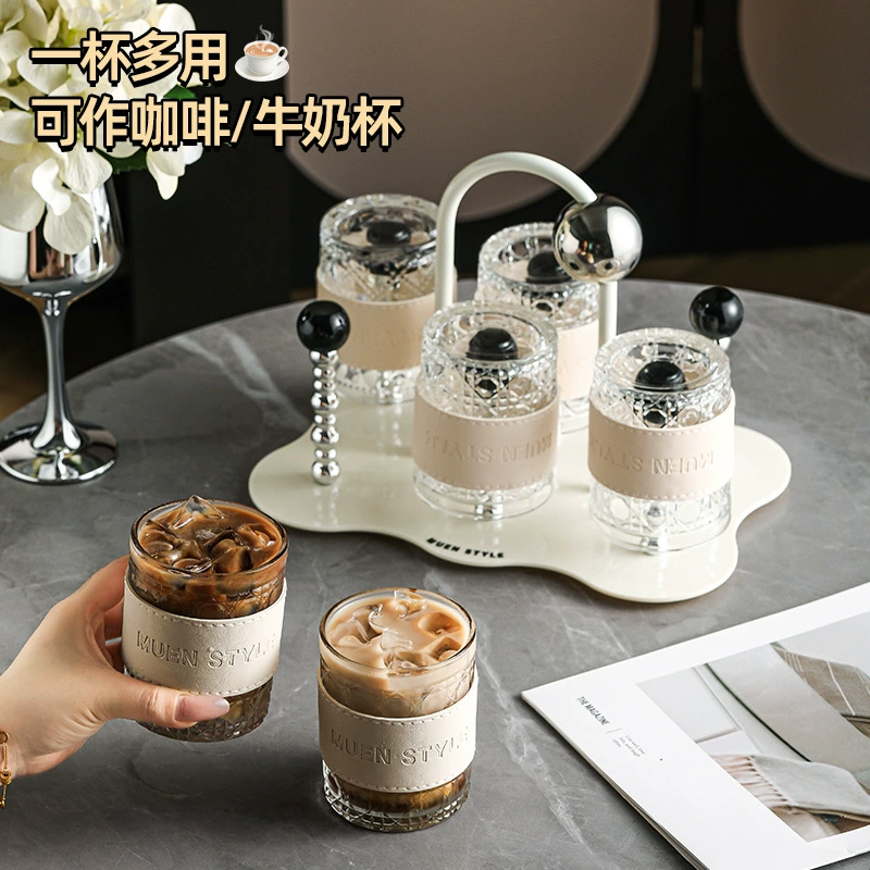 Набор стеклянных стаканов для дома, чашка для питья, чайная чашка, стеклянная чашка большой емкости