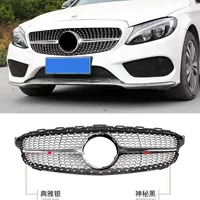 Подходит для новой решетки C-класса Mercedes-Benz W205, алмазная звездная решетка C200C300, модифицированная передняя решетка.