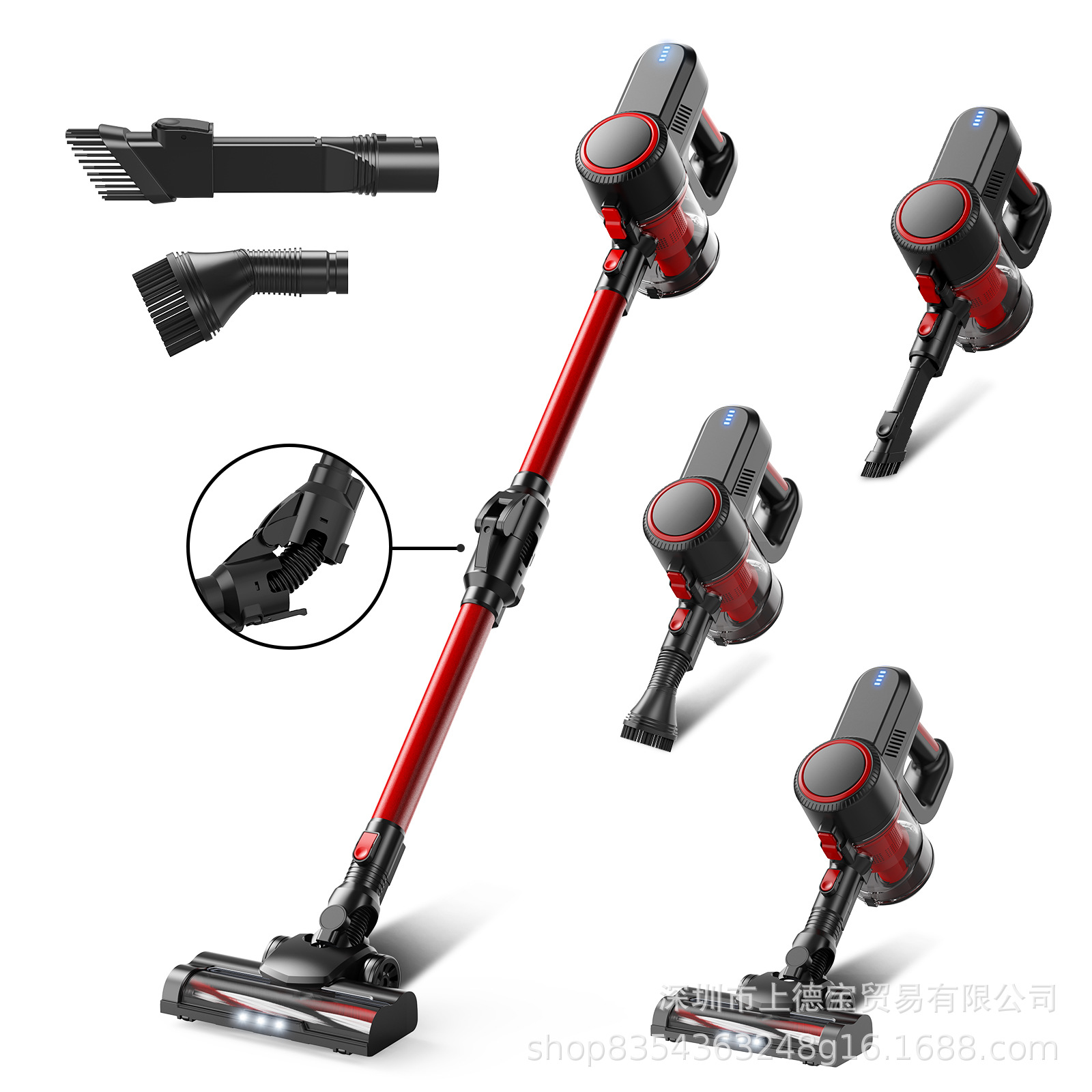 검정색과 빨간색 접이식 모델이 표준으로 제공됩니다.