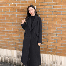 6820大码女装毛呢外套女中长款秋冬季新款长款呢子大衣风衣女显瘦