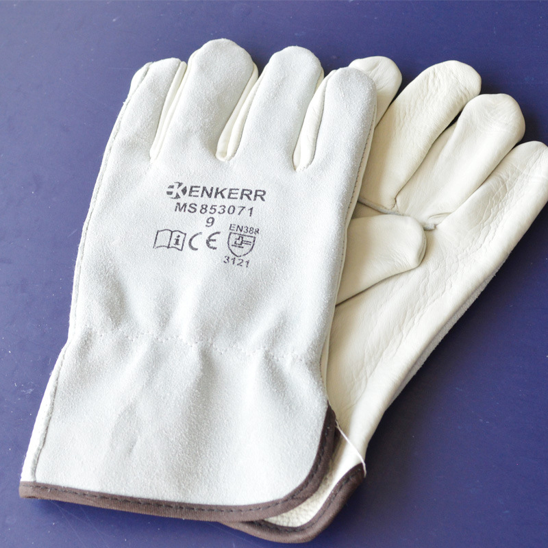 赢克尔MS853071工作手套    牛皮手套  MS853071-9 半皮手套