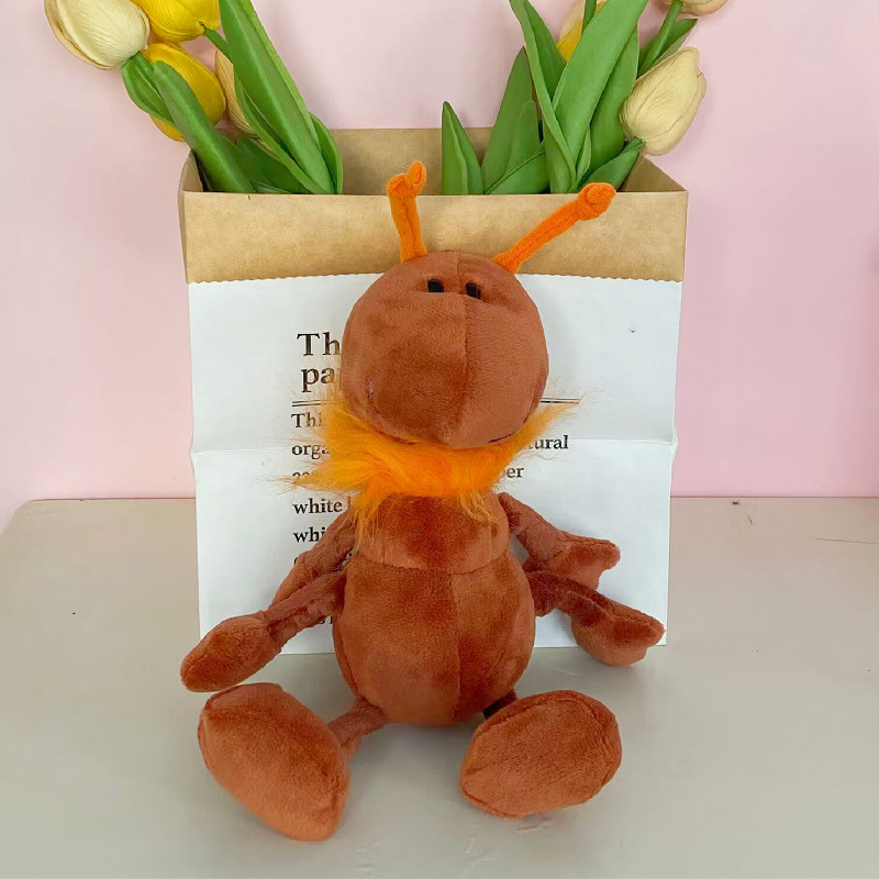 Linda simulación colorido hormiga juguete de peluche muñeca pequeña garra máquina muñeca del Día los Niños regalo fábrica al por mayor