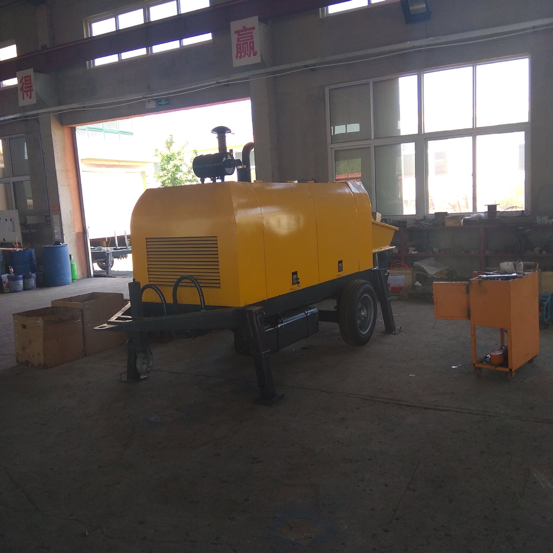 农建用打灰泵 打混凝土地泵 拖泵 40的泵 62KW柴油泵 82KW潍柴