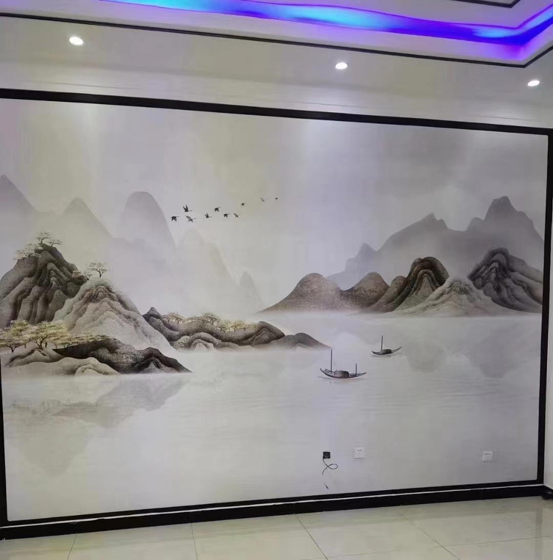 新中式背景墙抽象