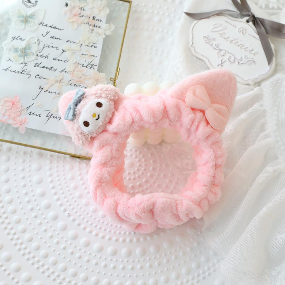Cartoon Hairband for Women, Versatile Hair Accessory, Sports Yoga Headband, Girly Style, Non-Slip Headband for Washing Face, Applying Face Mask, and Makeup