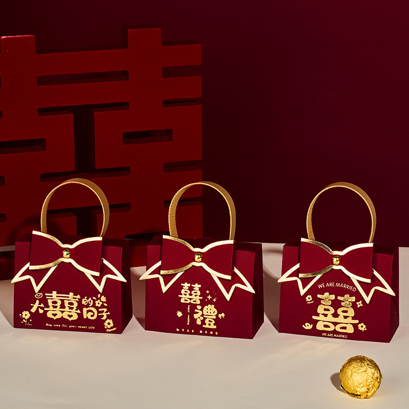 Caja de dulces de boda 2026 nuevo estilo chino de alta sensación caja de regalo de boda cajas de dulces de gran tamaño cajas vacías especiales de boda