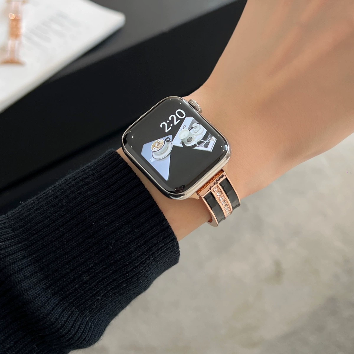 Ремешок для Iwatch с премиальным ощущением и легким ароматом, подходит для Apple Watch S98741SE, изогнутый металлический ремешок для Apple Watch