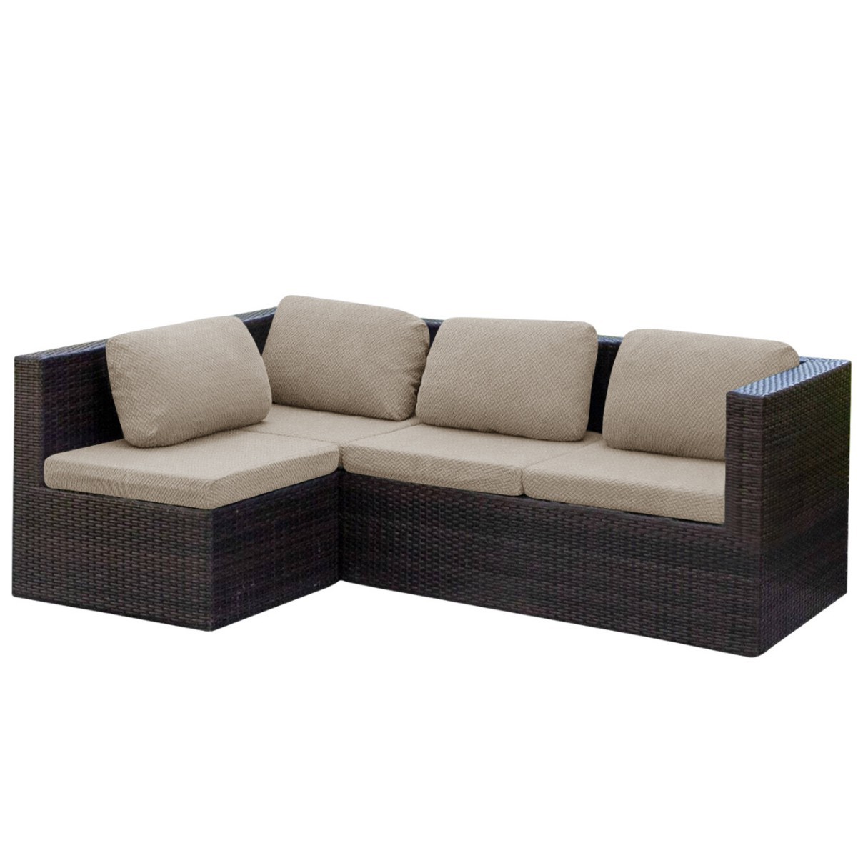 Transfronterizos T-shaped al aire libre impermeable estriado sofá elástico cojín cubierta todo incluido sofá general sofá en stock