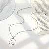 Cartoon pendant, cute necklace for beloved, brand universal chain for key bag  stainless steel, with little bears