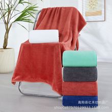 批发新款珊瑚绒浴巾毛巾跨境速干吸水柔软三件套可贴标洗脸巾