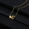 Pendant with letters heart-shaped heart shaped, fashionable necklace, wholesale