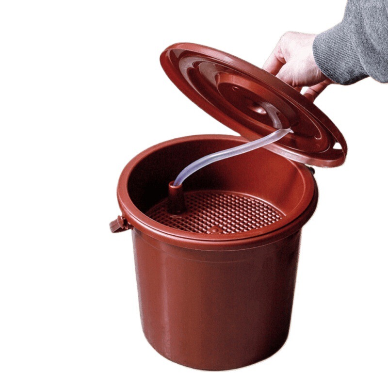 茶廃水バケツ、茶水分離バケツ、茶残りバケツ、蓋付きゴミバケツ、ティーテーブル、ティーセット、ティーテーブル、家庭用茶廃水バケツ|undefined