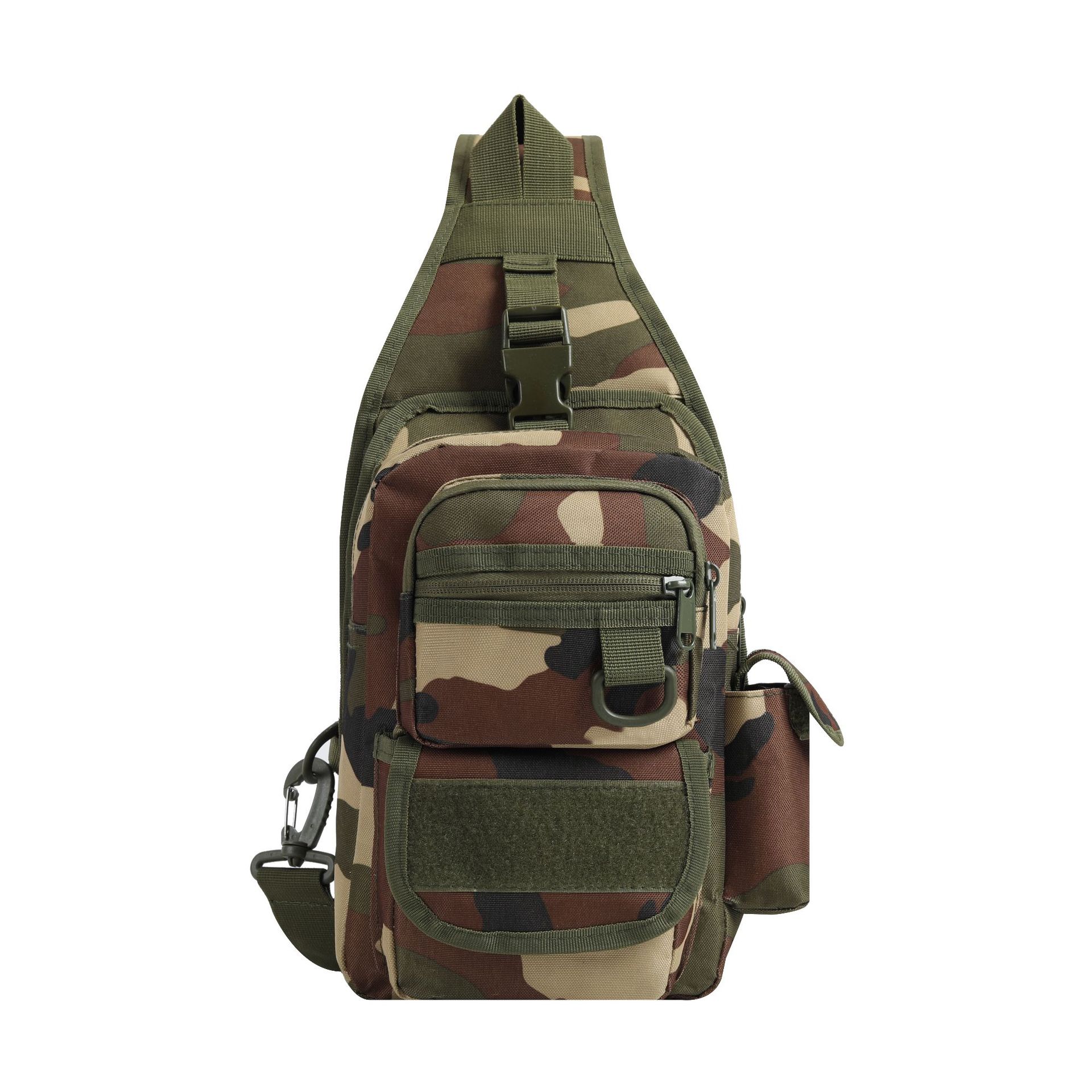 Bolso de pecho para deportes al aire libre para hombre, camuflaje militar con funda de liberación rápida, bolso de pecho táctico, bolso cruzado de tela Oxford impermeable