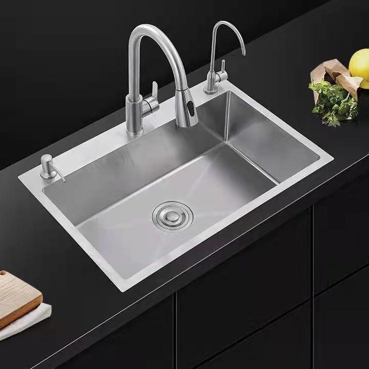 台所304ステンレス製手作業水槽伸線厚い水槽単槽セット大単槽洗面器皿洗い池|undefined
