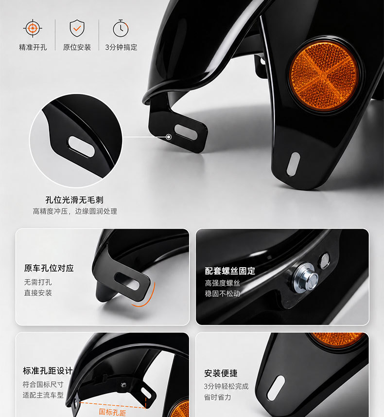 New National Standard Electric Vehicle Universal Iron Mudguard, Water Shield, Rear Mudguard Shell, Tire Guard, Universal Mudguard