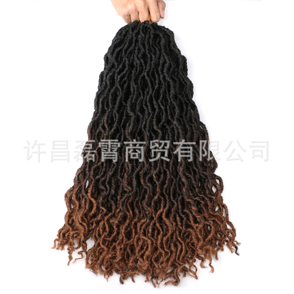 Negro caliente gitanos locs 18inch100g 24 pelucas gitanas fibra química ganchillo fabricantes al por mayor