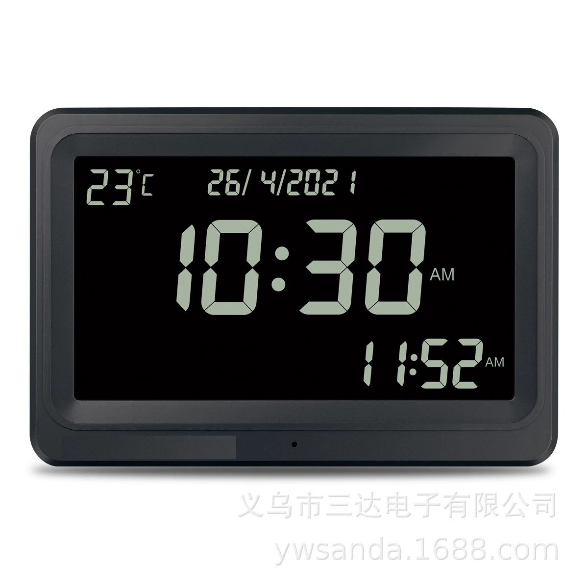 FAJ-113 черный черный экран прямоугольный настольный аккумулятор USB-разъем двойного назначения экспорт вечный календарь цифровые часы