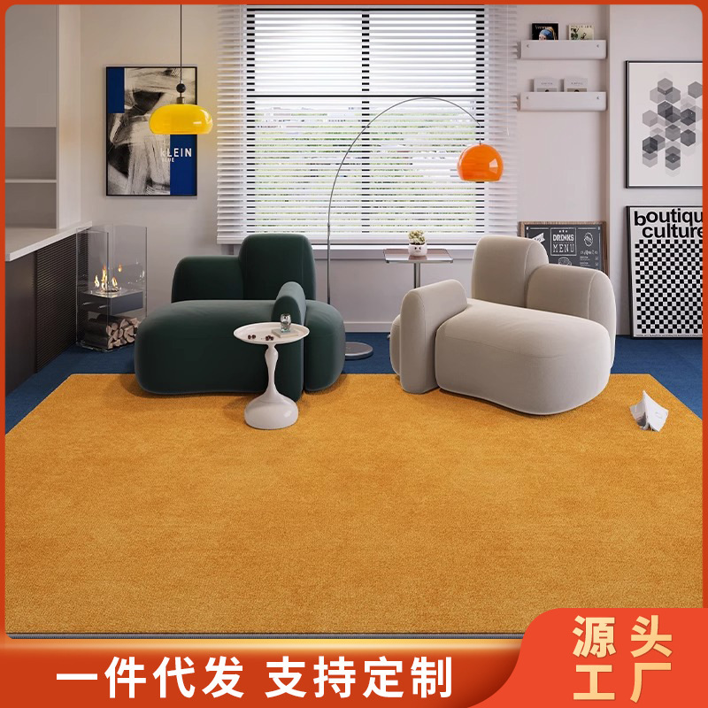 Retro Living Room Carpet with a Light Luxury and High-End Feel, Non-Slip and Stain-Resistant Floor Mat for Bedroom and Study, 2026 New Model Home Floor Mat