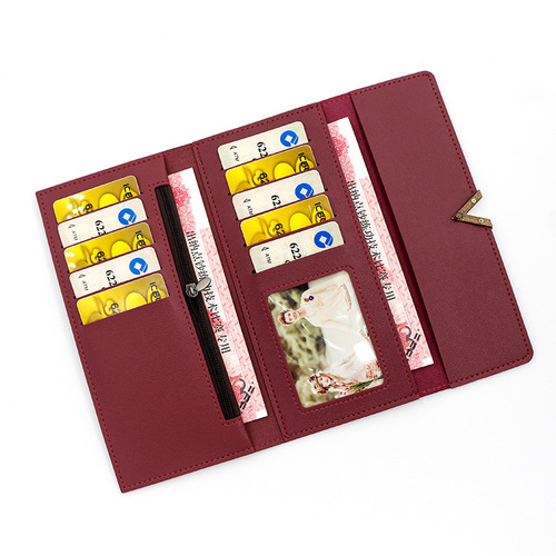 New women's wallet fashion simple women's pu long wallet wallet multi-card slot card bag clutch wholesale