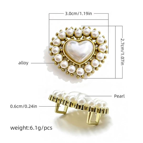 Golden footwear buckle, 27x, 30mm