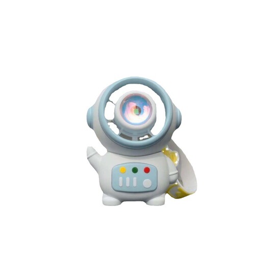Creative Astronaut Turbine Small Fan, Space Person Bladeless Sunset Lamp USB Charging Fan Keychain Ornament