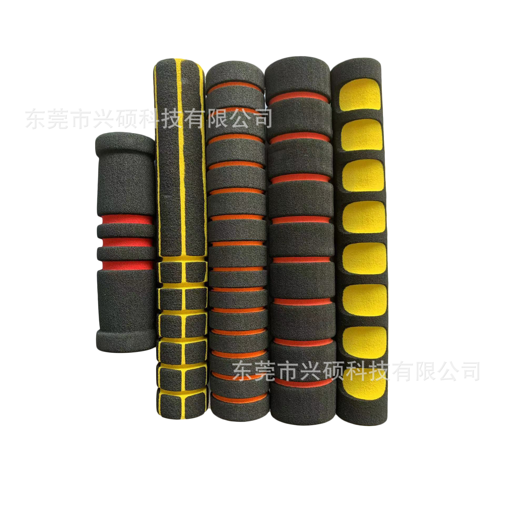 双色磨砂橡塑泡棉把套 防滑耐磨儿童车把套健身器材握把
