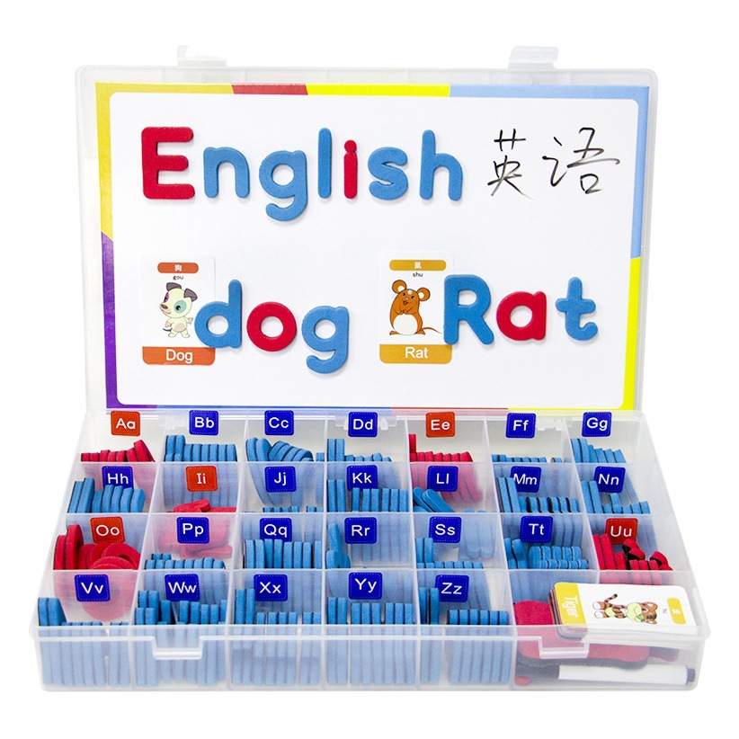 Magnética letras inglesas pegatinas magnéticas infantiles inglés natural ortografía imán juguetes Amazon transfronterizo exclusivo para la Educación Temprana
