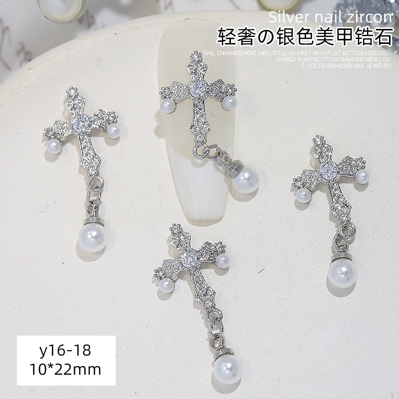 Joyería de circonio para decoración de uñas, lazo para decoración de uñas, aleación de diamantes, perla, joyería de diamantes, accesorios de decoración de libros rojos pequeños, venta al por mayor