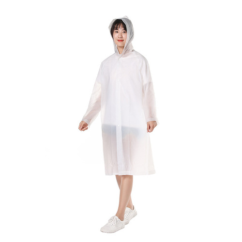 Manufacturer wholesale adult thick non-disposable raincoat fashionable EVA outdoor travel portable one-piece raincoat