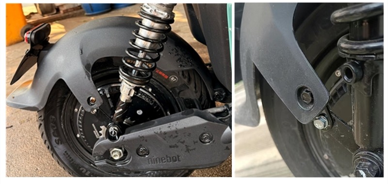 Suitable for Ninebot M3/N3/F30C/Mz/Nz/Dz/M85/N85/E Modified 12inch Mudguard Front and Rear Heightening Bracket