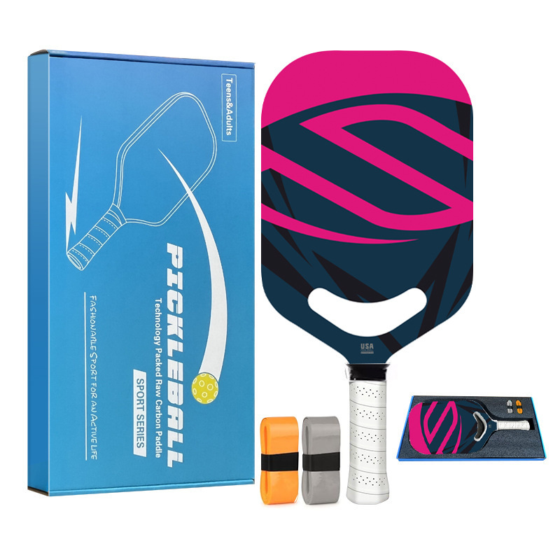 Smiley Face Carbon Fiber Pickleball Racket Carbon Fiber One-Piece Racket Frameless High-End Matte Source Factory Pickleball Racket