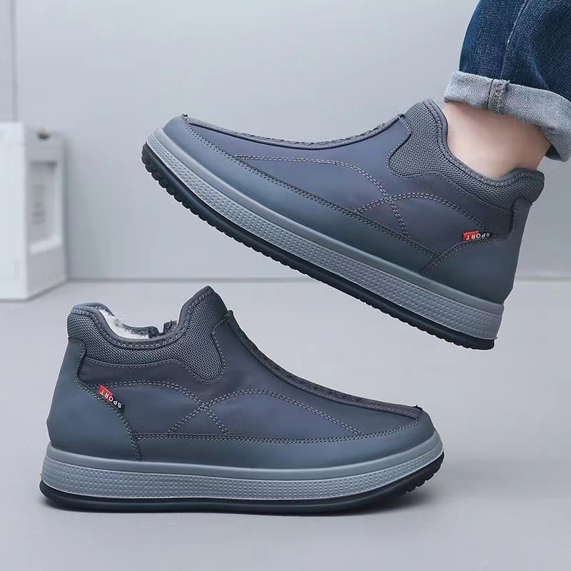 Además de botas de nieve gruesas de terciopelo 2024 nuevos zapatos para hombres botas de invierno zapatos de algodón para hombres botas de algodón botas de algodón zapatos de algodón cálidos al por mayor