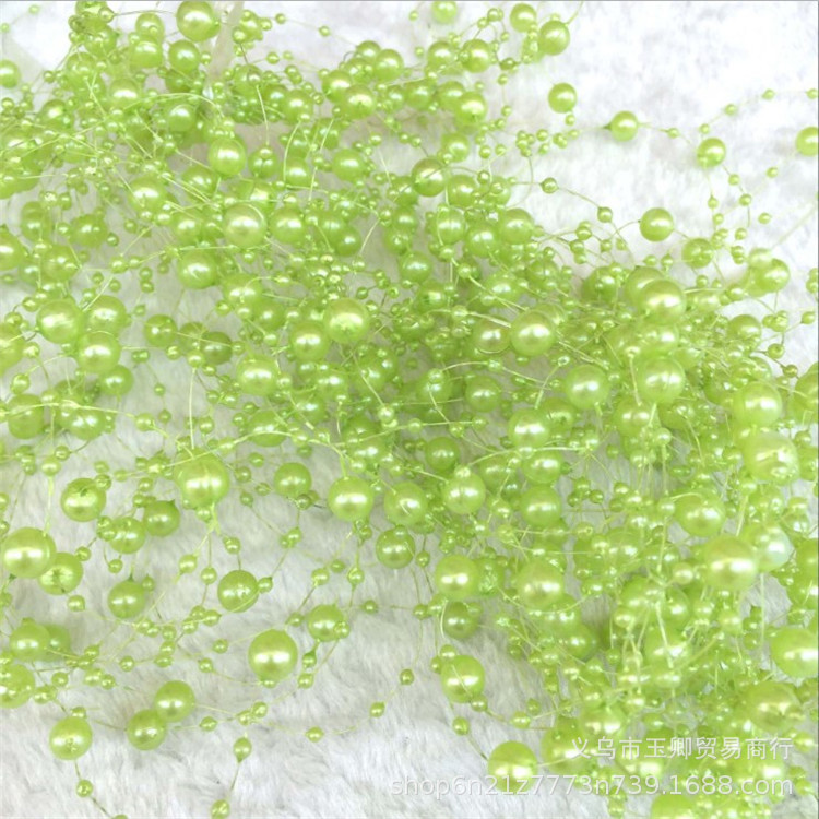 8 + 3mm hilo de pescado perlas de imitación de perlas de alambre de acrílico boda ropa de Navidad celebración de la flor LED Cadena de Luz Accesorios