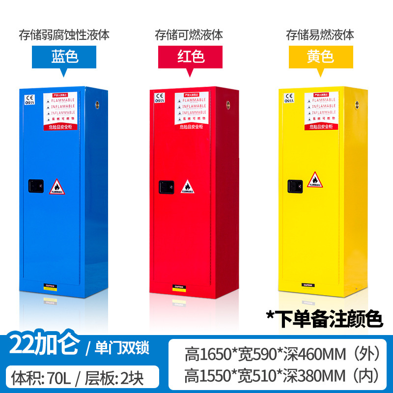 Gabinete industrial a prueba de explosiones Gabinete de almacenamiento de productos químicos peligrosos de laboratorio Gabinete de seguridad de doble cerradura para productos químicos Caja a prueba de fuego y a prueba de explosiones
