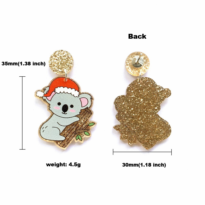 Cute Koala Arylic Women's Drop Earrings 1 Pair display picture 1