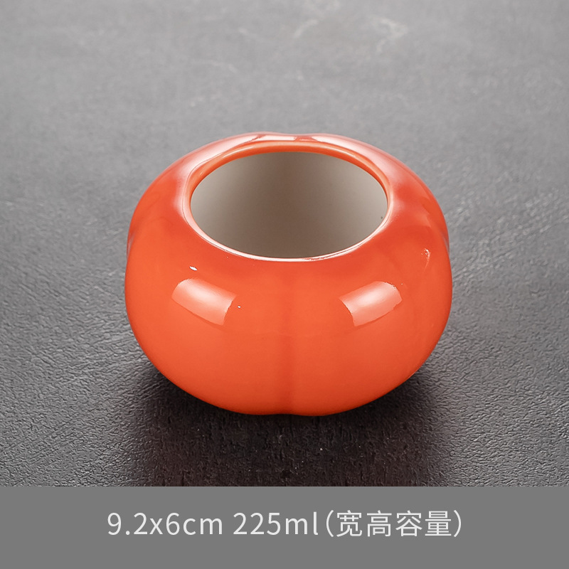 烟灰缸柿柿如意陶瓷密封带盖烟灰缸创意摆件工艺品中式家用烟灰缸|undefined