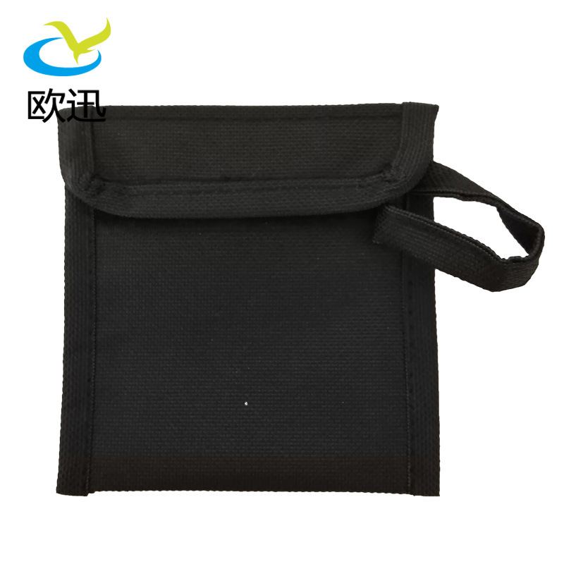 牛津布翻盖袋子定 制做logo涤纶魔术贴收纳零钱包手提迷你手拎包