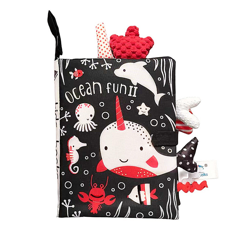 Libro de tela de cola Gbee libro de tela de bebé a prueba de lágrimas libro de tela de bebé ilustración tridimensional educación temprana libro de tela juguetes para bebés