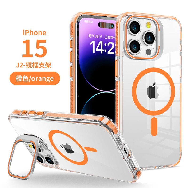 Iphone15対応強力マグネット式携帯ケースアップル14promax金属コンタクトレンズフレームホルダー透明ケース|undefined