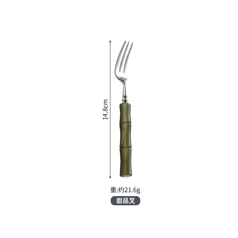 Daoqi 304 ステンレス鋼竹高価値洋食器ライト高級ナイフ、フォーク、スプーンクリエイティブアクリル工場直販|undefined